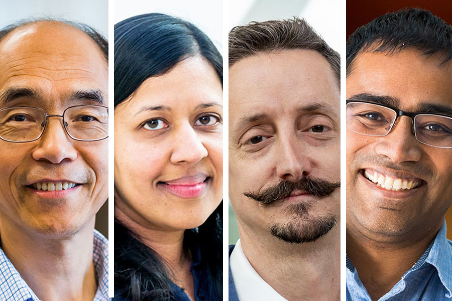 Headshots of four scientists